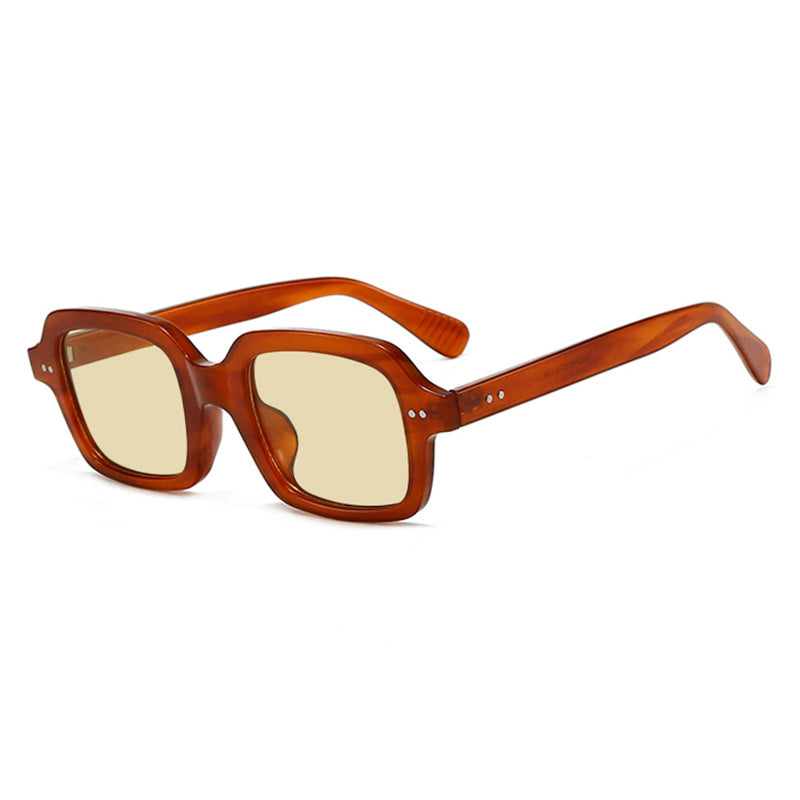 Damen moderne quadratische Sonnenbrille mit breitem Rahmen und elegantem Design Karnz