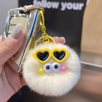 Süßer pelziger Pom Pom Schlüsselanhänger Karnz