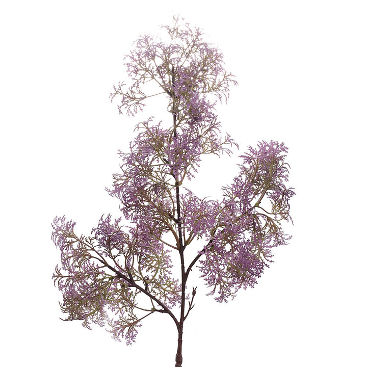 Künstlicher Blütenzweig mit filigranen lila Blüten Karnz
