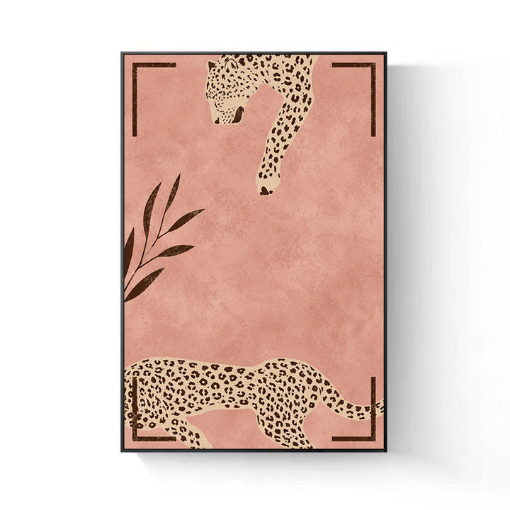 Dekorative Leopardenmuster Wandkunst