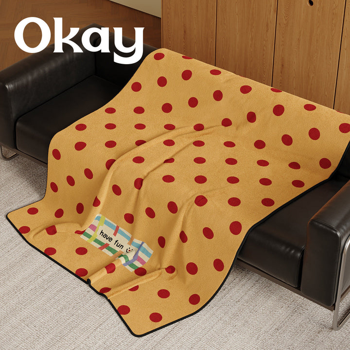 Weiches Fleece Polka Dot Wurfdecke