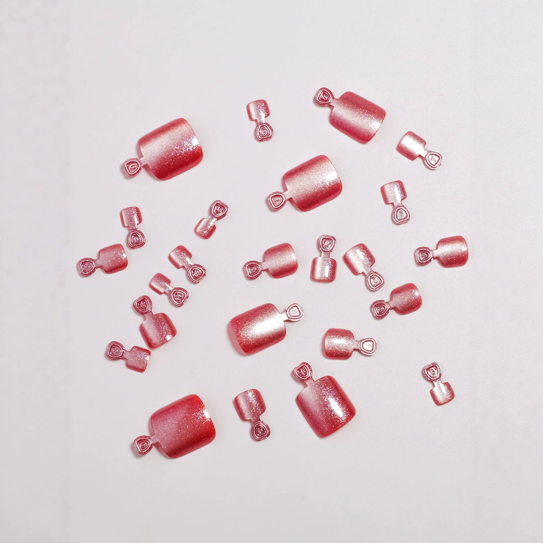 Dekorativer Glitter Press-On Nagelset Karnz