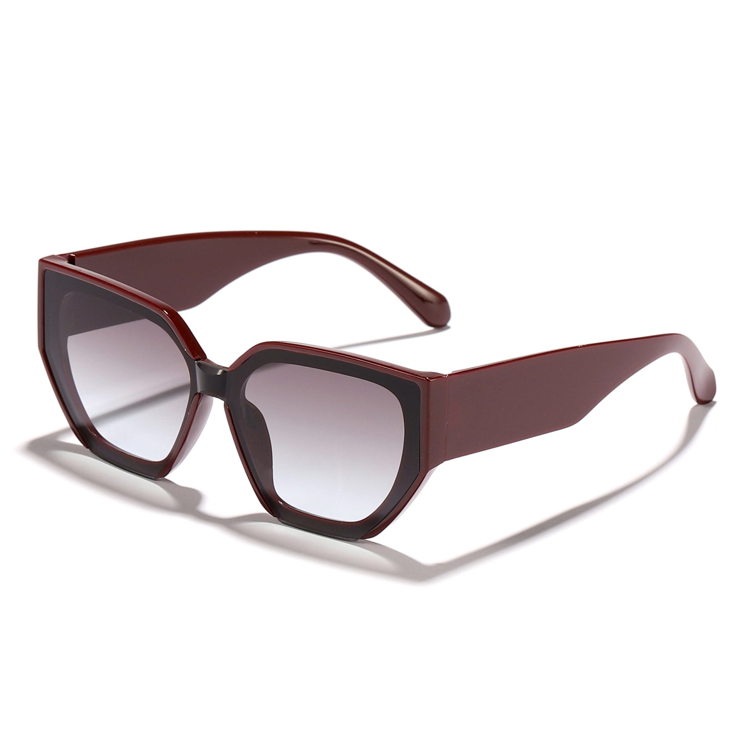Damen modische oversized Sonnenbrille mit trendigem Hexagon-Design Karnz
