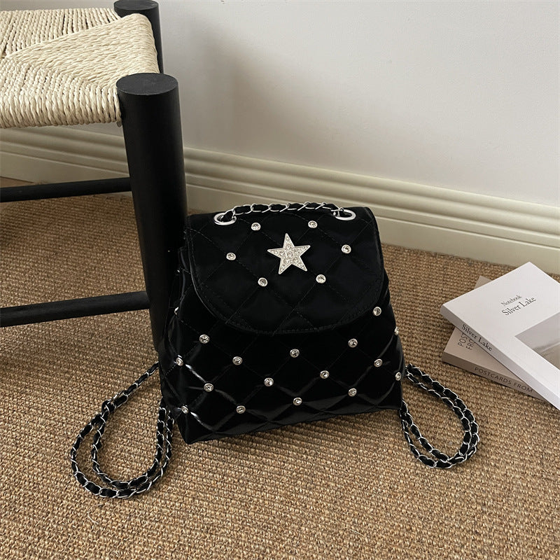 Gepolsterter Stern-Detail Mini-Rucksack