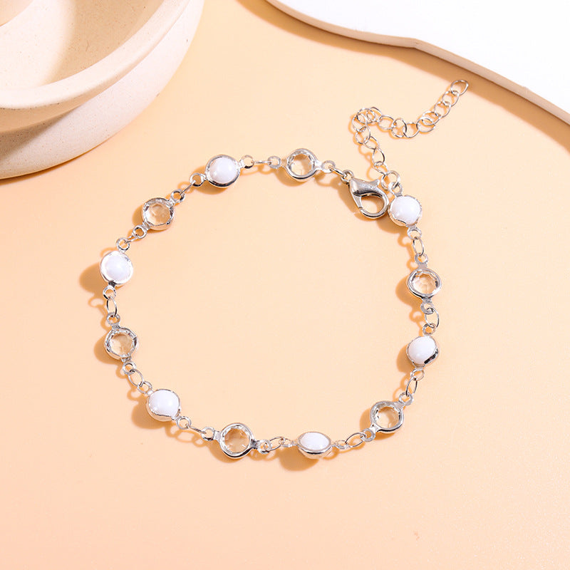 Elegante Perlen Charm Fußkettchen Karnz