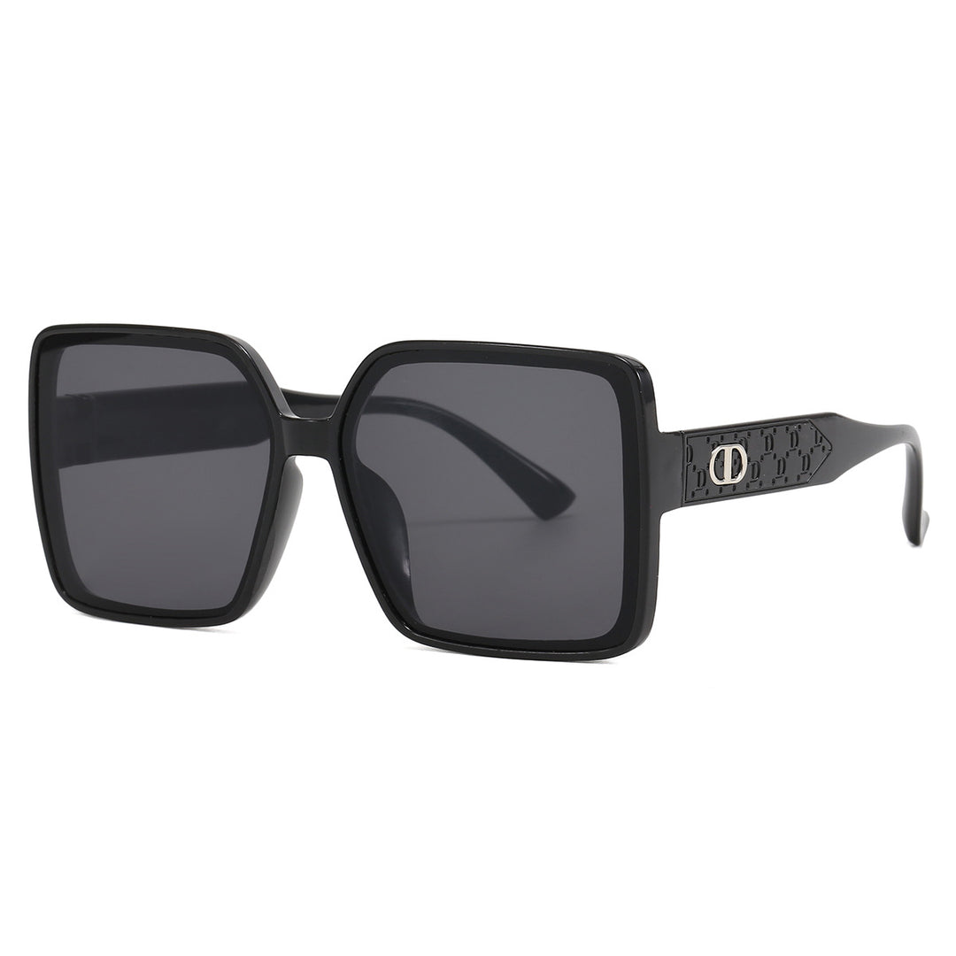 Damen modische quadratische Sonnenbrille mit transparentem Design Karnz