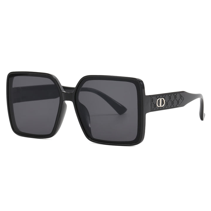Damen modische quadratische Sonnenbrille mit transparentem Design Karnz