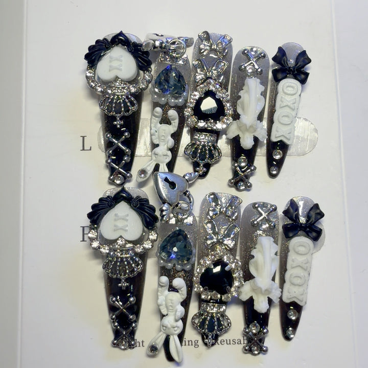 Dekorative 3D Nagelkunst Clips