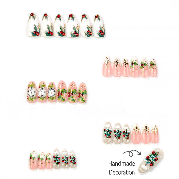 Festliches thematisiertes dekoratives Press-On-Nagelset