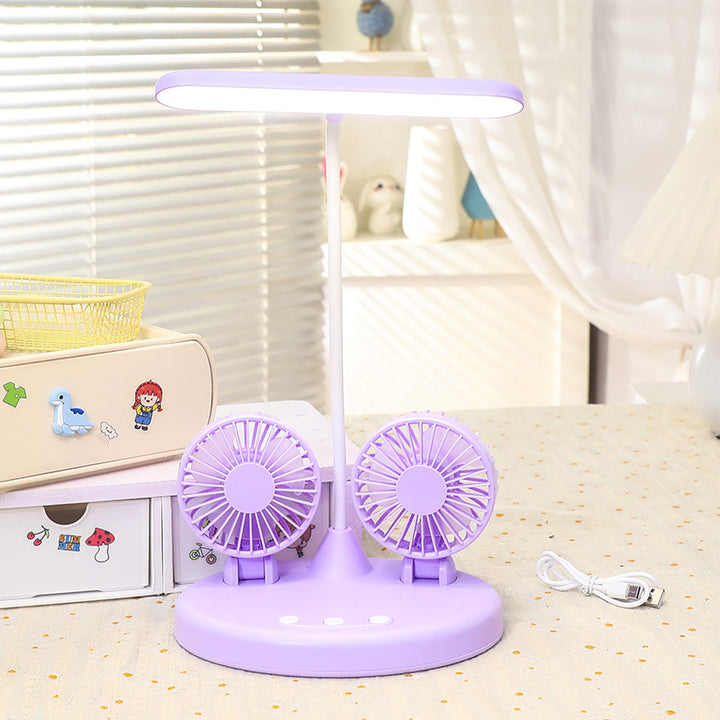 Damen Tischventilator mit integrierter LED-Lampe und flexibler Neigetechnologie Karnz