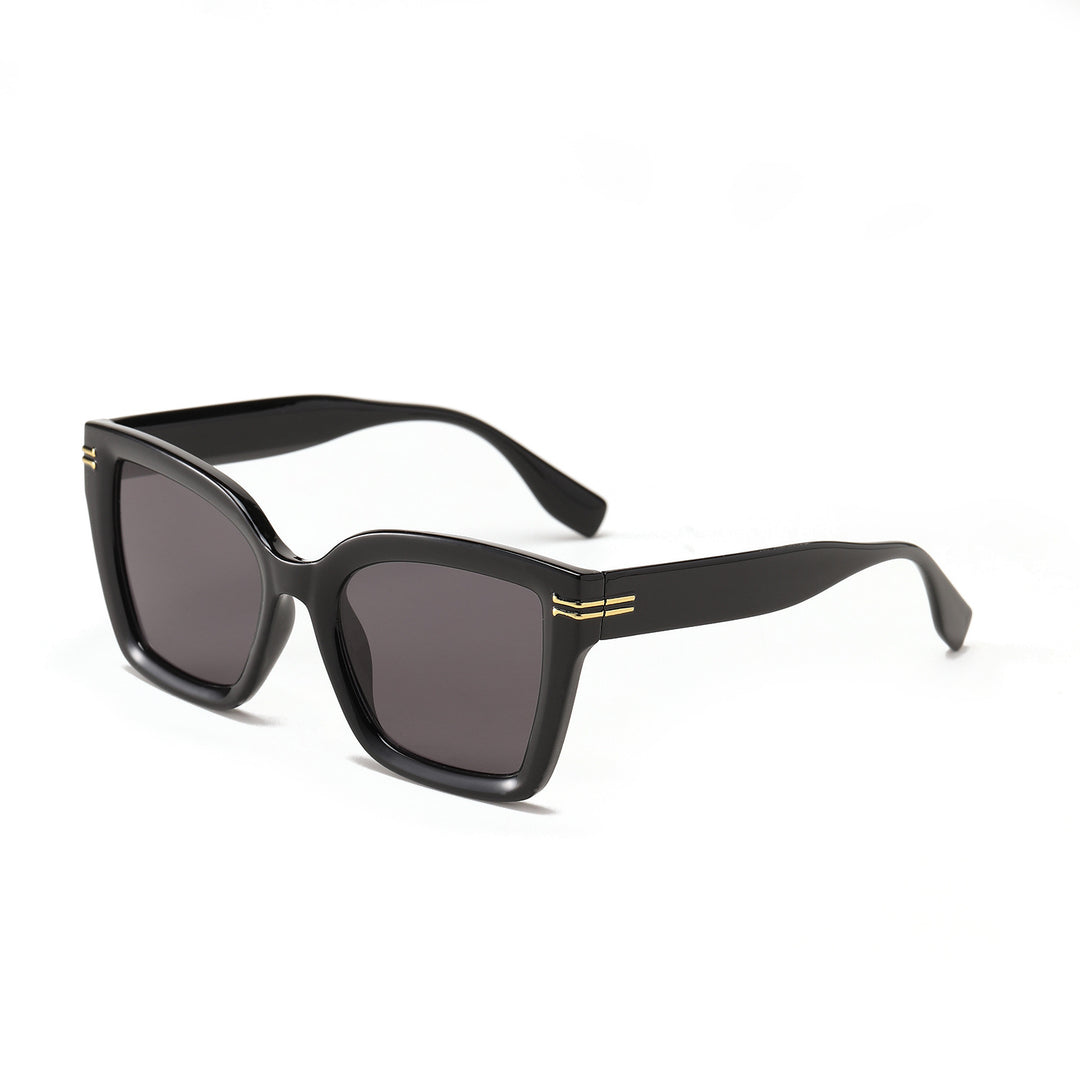 Damen trendige quadratische Sonnenbrille mit elegantem Gestell Karnz