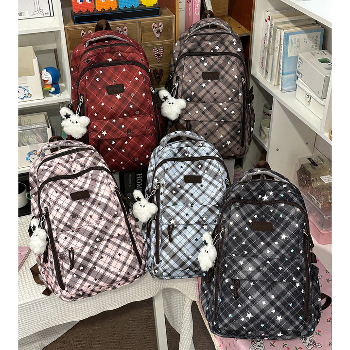 Kariertes Muster Rucksack Karnz