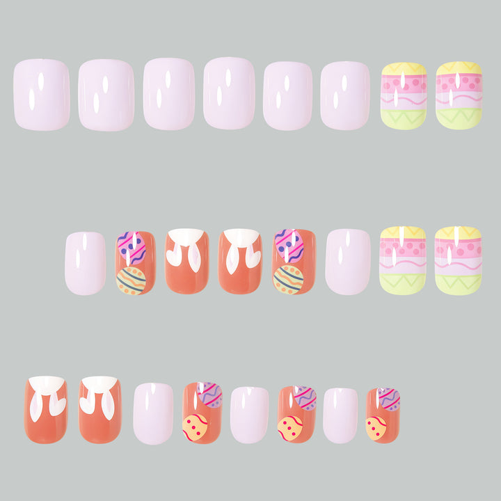 Dekorative Oster-Themen Press-On Nagelkunst Karnz