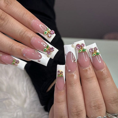 Floral Design Acryl Nagelkunst