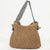 Damen Handtasche mit geflochtenem Design und gemustertem Schulterriemen Karnz