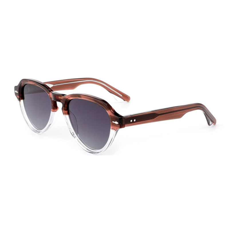 Damen modische Sonnenbrille im eleganten, runden Design mit polarisierten Gläsern Karnz