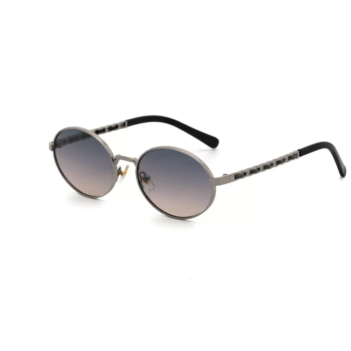 Damen elegante runde Sonnenbrille mit luxuriösem Rahmen und komfortablen Bügeln Karnz