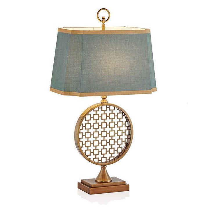 Dekorative Tischlampe mit geometrischem offenen Design