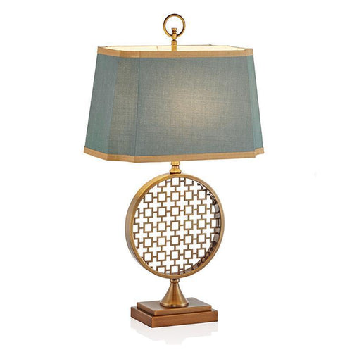 Dekorative Tischlampe mit geometrischem offenen Design