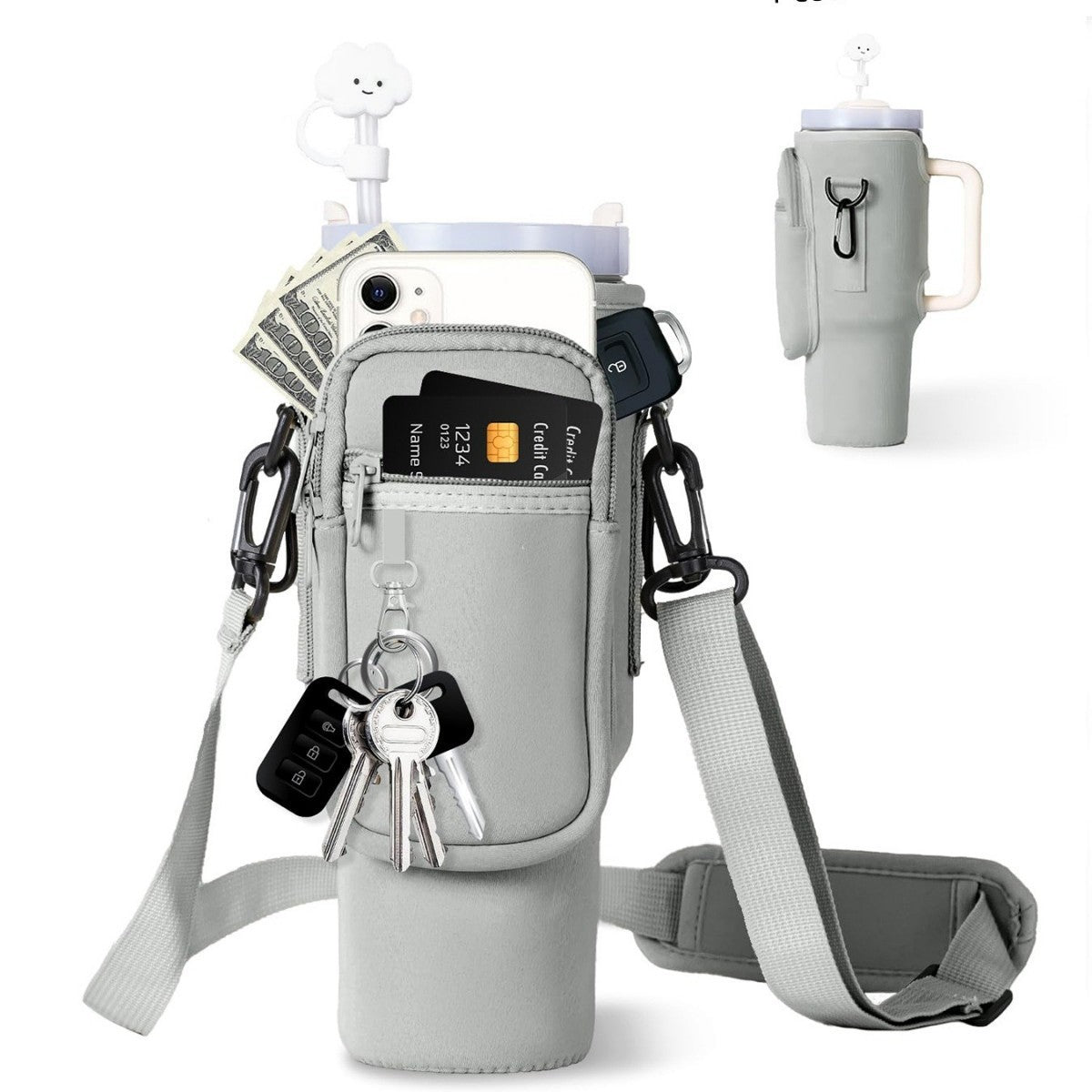 Damen Isolierflasche mit vielseitiger Tragetasche Karnz
