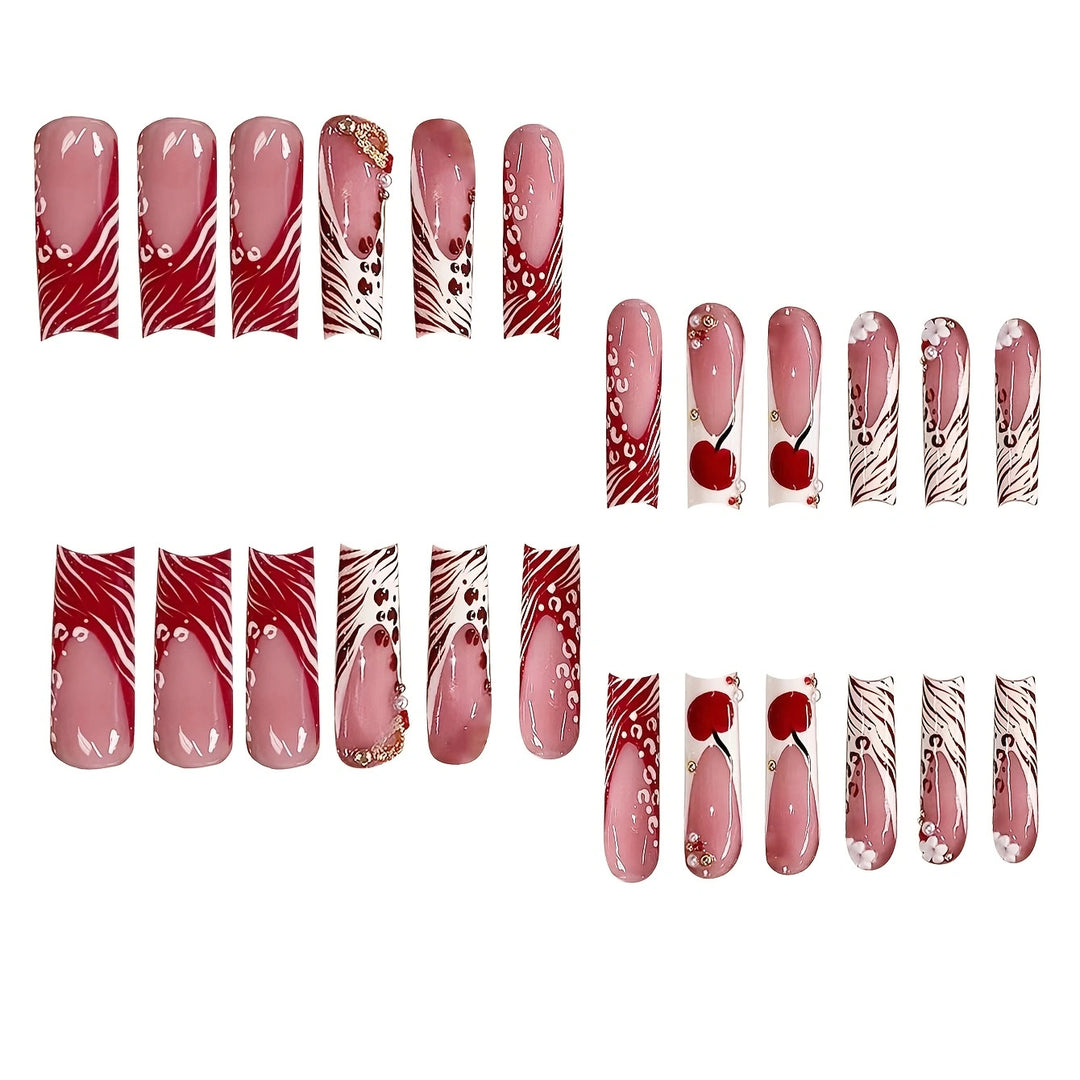 Dekorativer Press-On Nagelset Karnz
