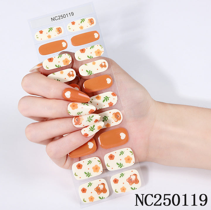 Stylische Faux-Tierdruck-Nagel-Wrapper