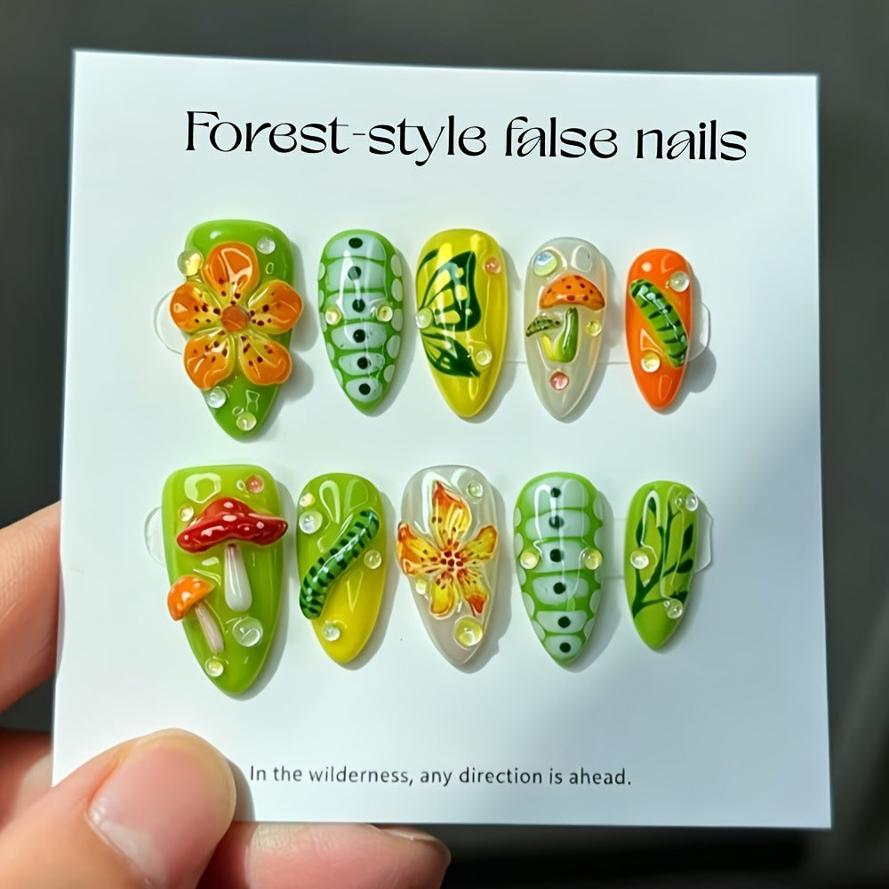 Kunstnägel Im Wald-Stil Karnz