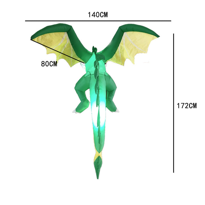 Aufblasbarer Drachen mit Licht und Feuerball
