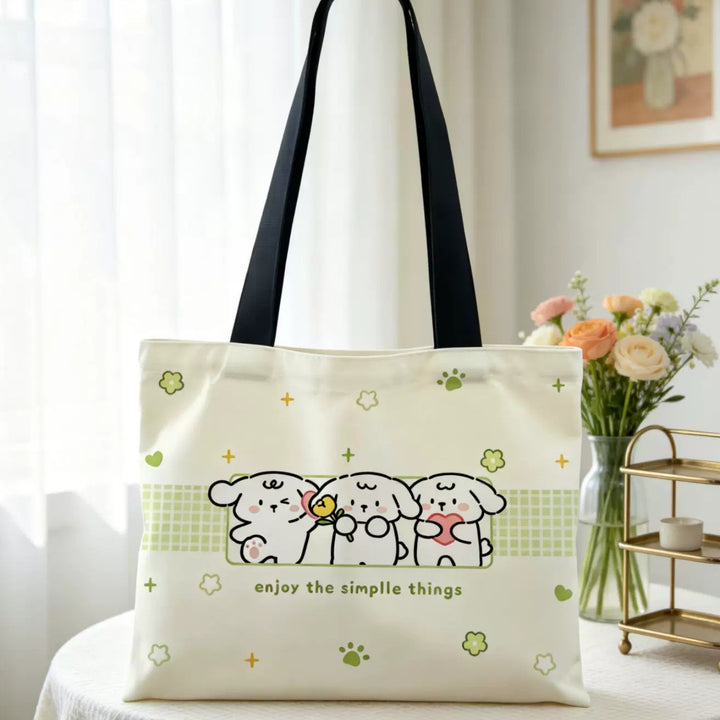 Süße hundethemen Canvas Tote Bag