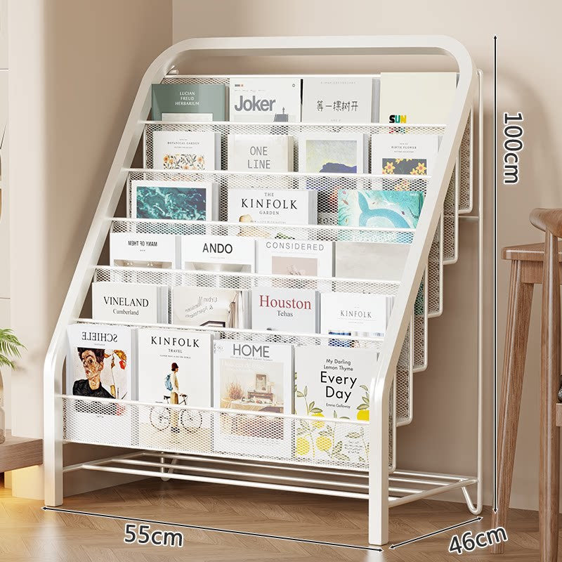 Schräge gestufte Netzboden Buch- und Zeitschriftenständer