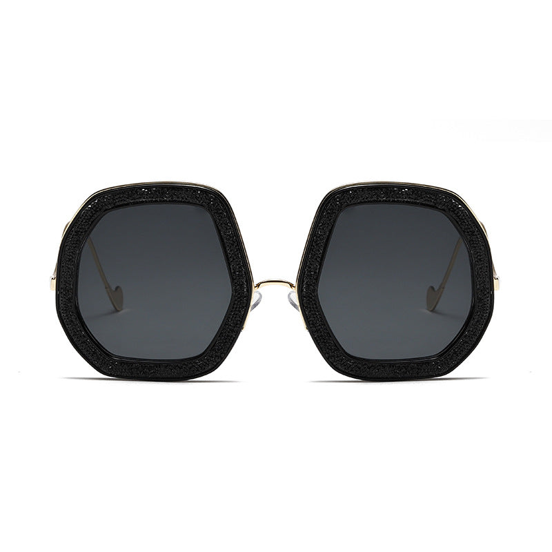 Damen geometrische Sonnenbrille mit luxuriösem Rahmen Karnz