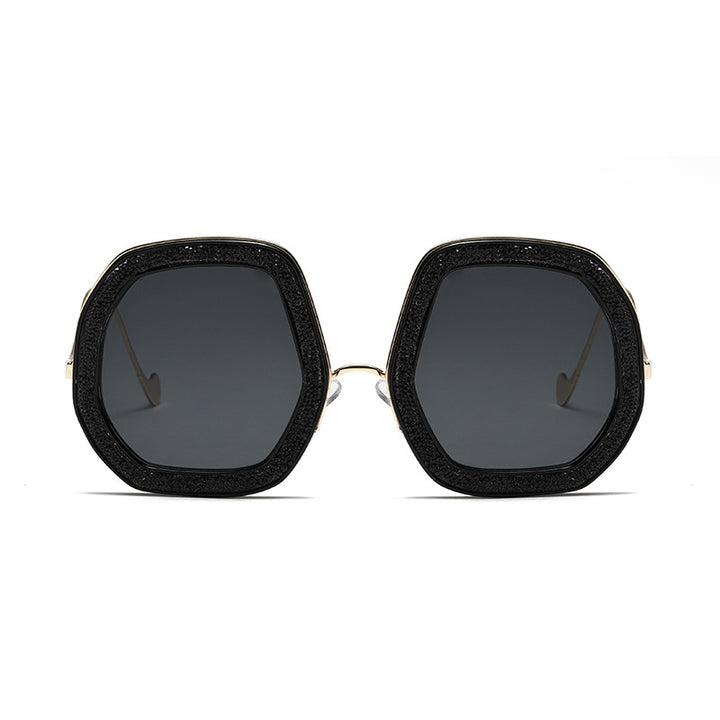 Damen geometrische Sonnenbrille mit luxuriösem Rahmen Karnz
