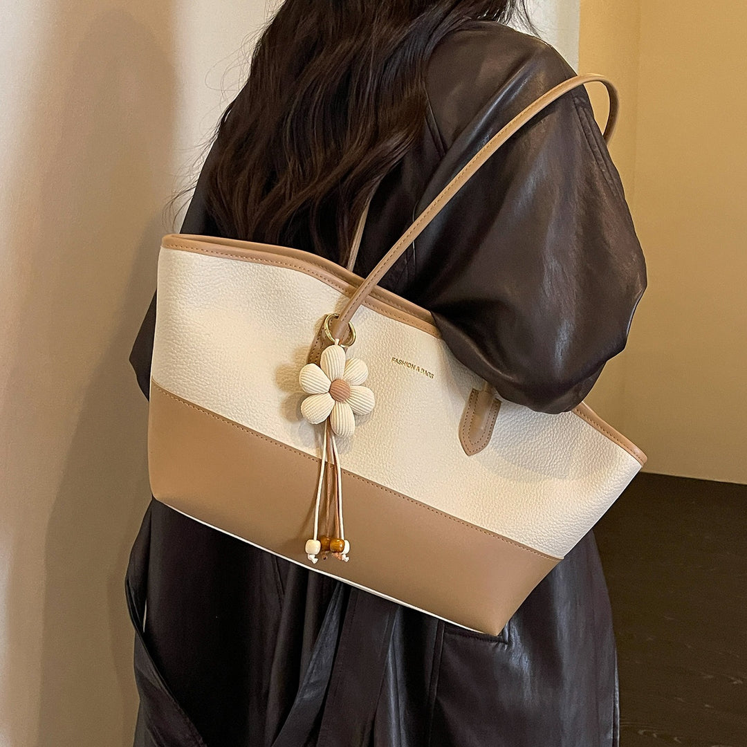 Strukturierte Leder-Tote-Tasche
