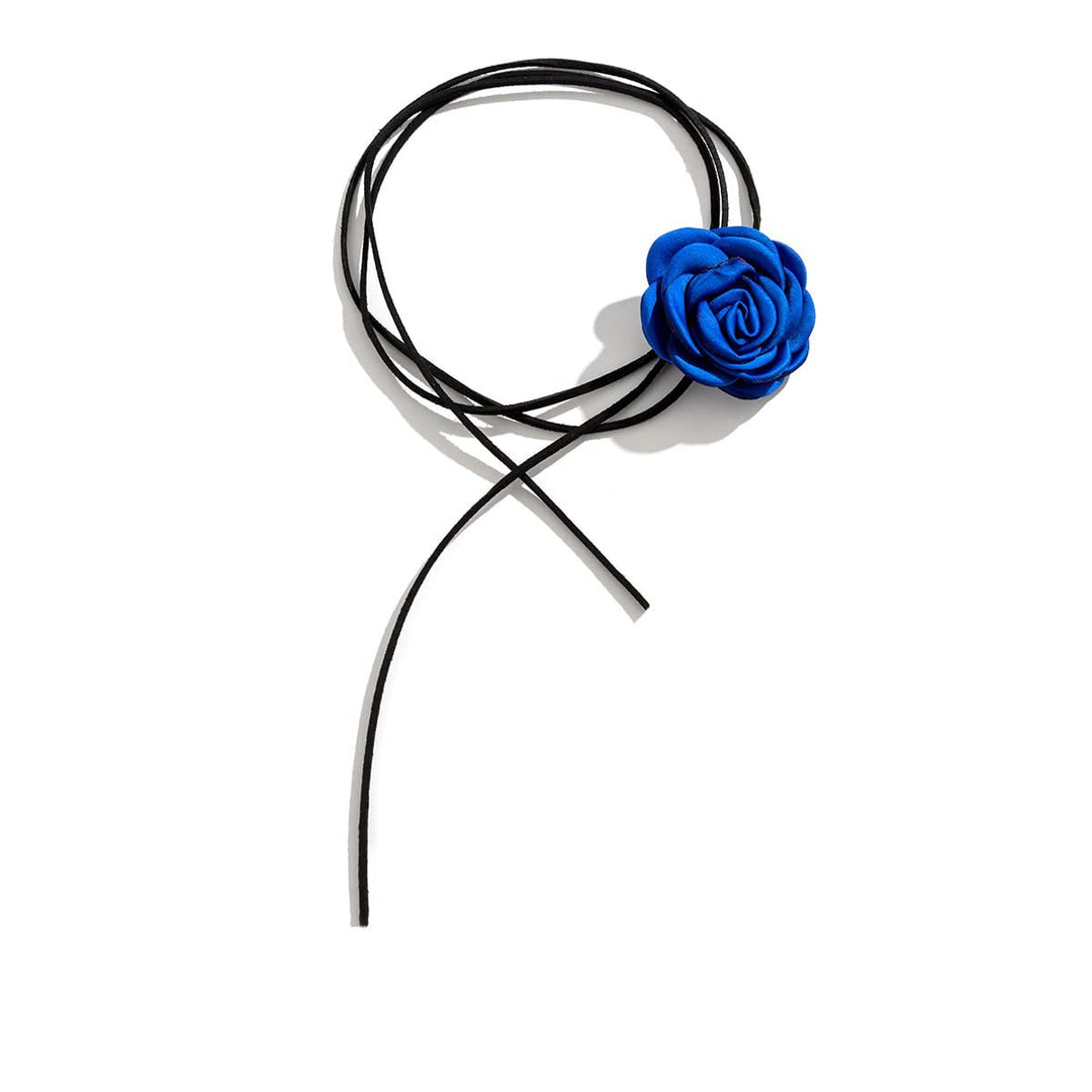 Floral Satin Cord Choker Karnz