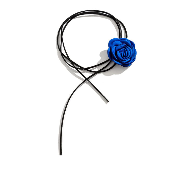 Floral Satin Cord Choker Karnz