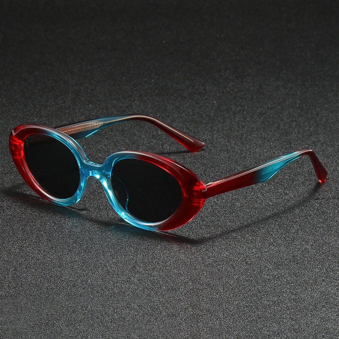 Damen modische Sonnenbrille im eleganten, ovalen Design Karnz