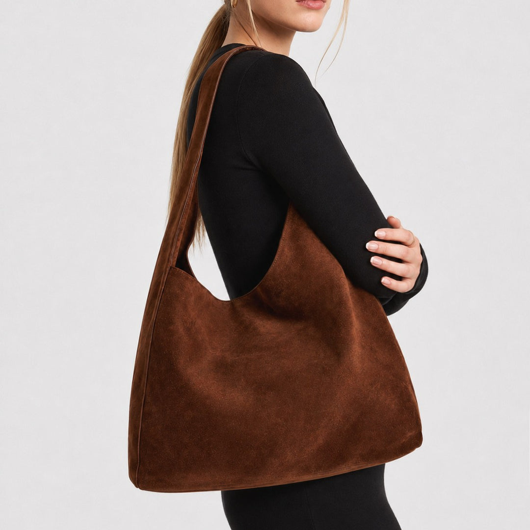 Weiche Wildleder Schlabber Schultertasche