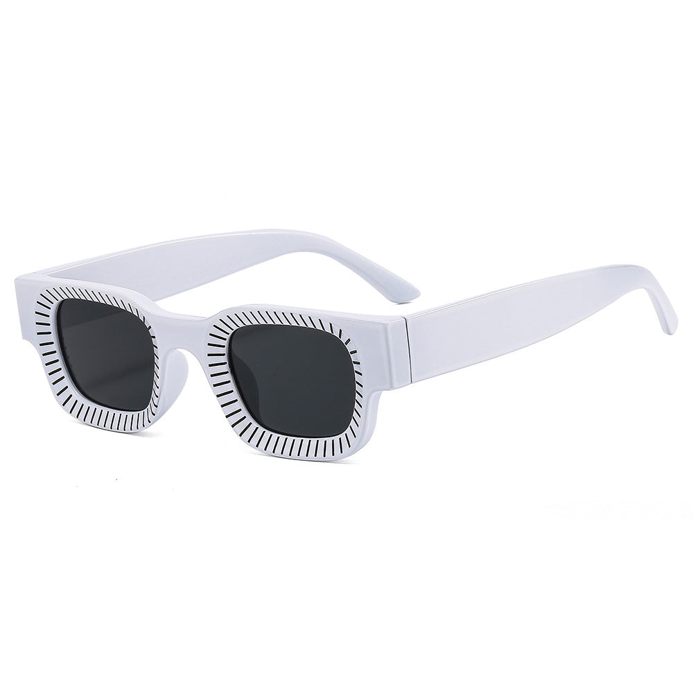 Damen modische Sonnenbrille mit einzigartigem geometrischem Rahmen Karnz