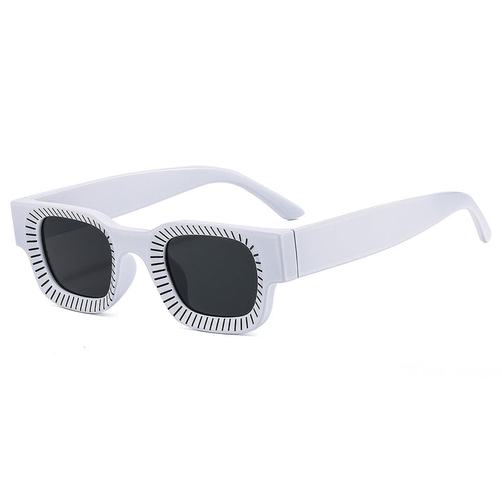 Damen modische Sonnenbrille mit einzigartigem geometrischem Rahmen Karnz