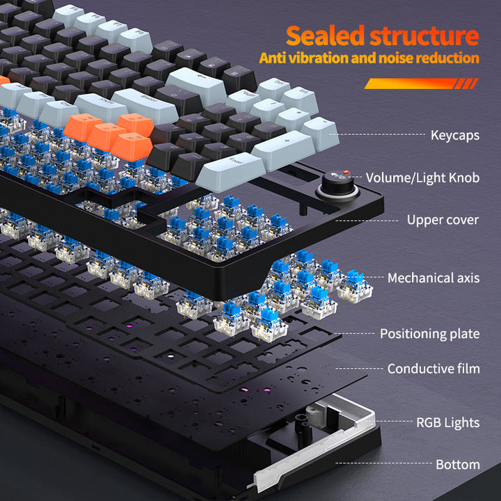Hintergrundbeleuchtete mechanische Gaming-Tastatur Karnz