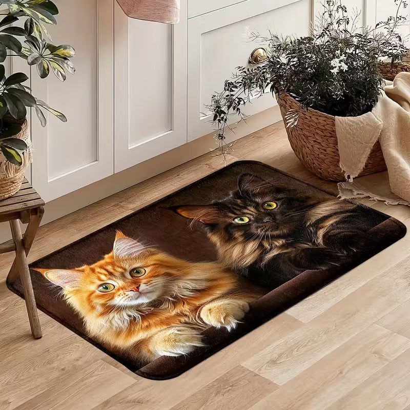 Dekorativer katzenbasierten Eingangsteppich