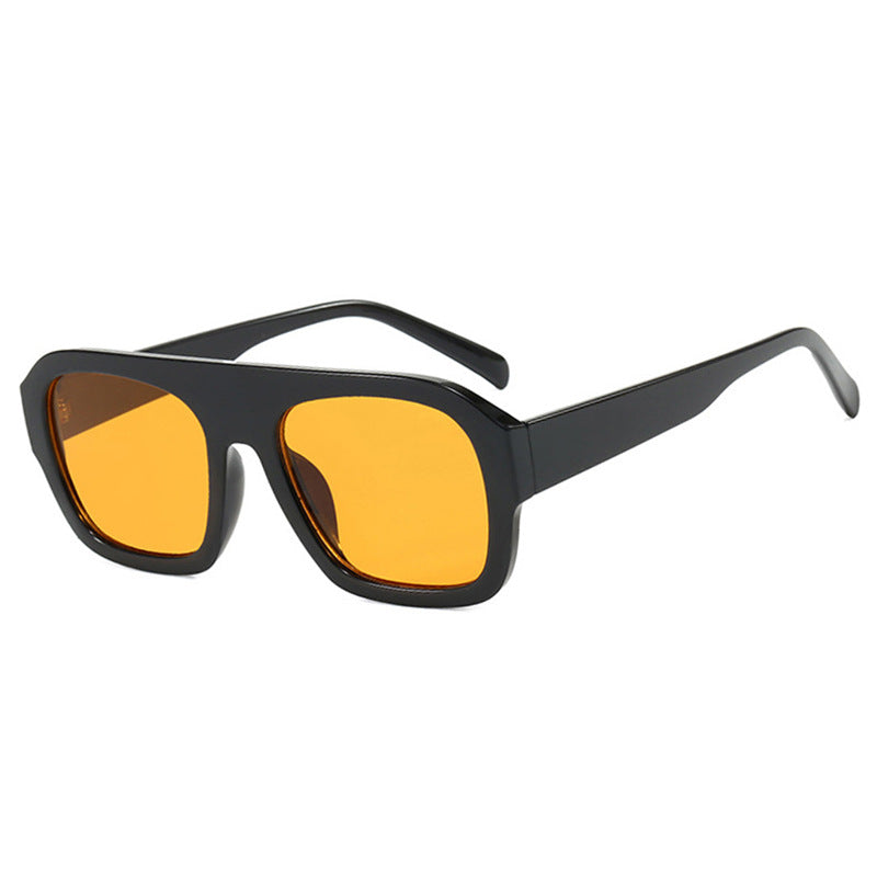 Damen modische Sonnenbrille mit robustem Rahmen und breiten Gläsern Karnz