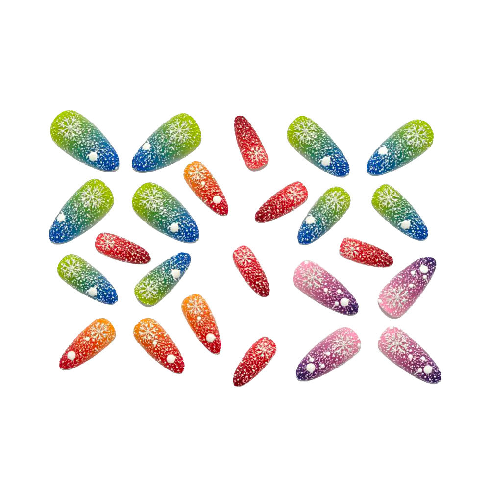Kunstnägel Im Kreativen Glitzer-Gradient-Design Karnz