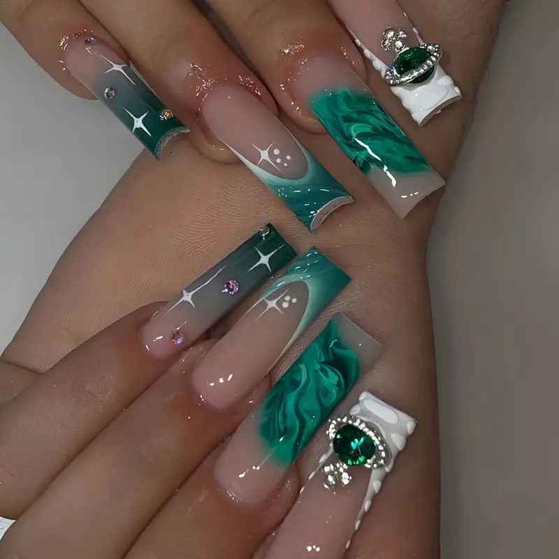 Künstlerische Press-On Nagelkunst Extensions Karnz
