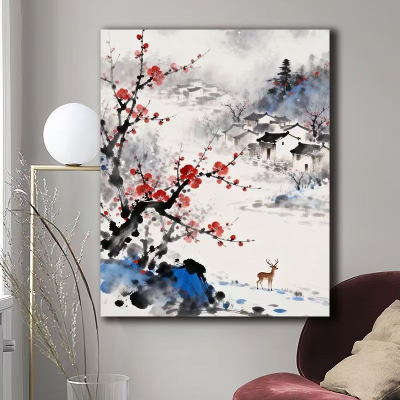 Natur Szene Aquarell Leinwand Kunst Karnz