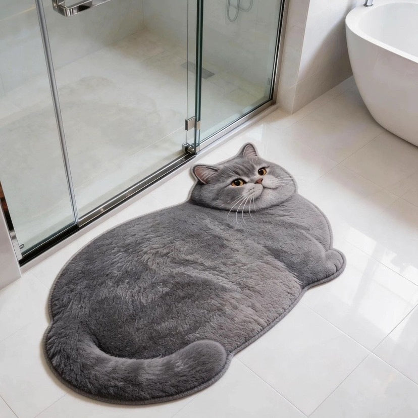 Kat-Themen Plüsch-Badematte für das Badezimmer