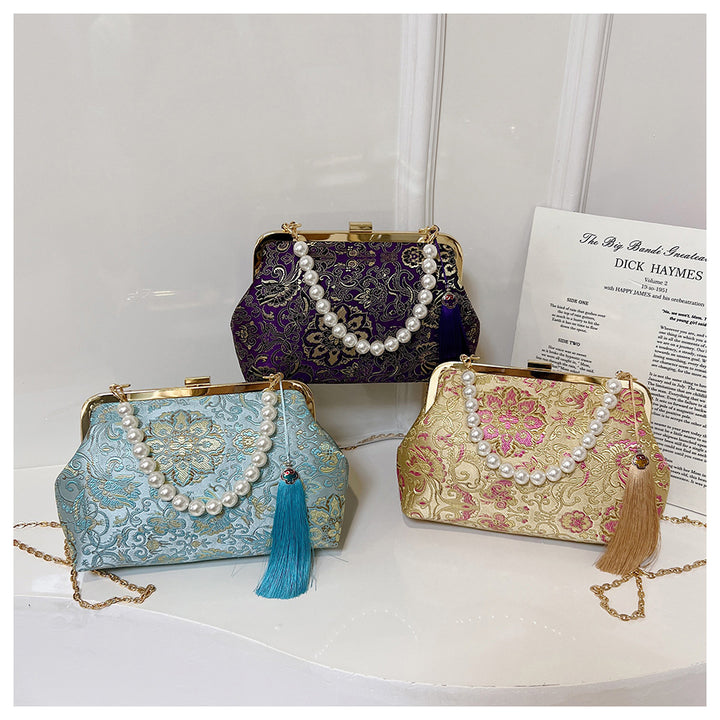 Vintage Seiden Abendhandtasche