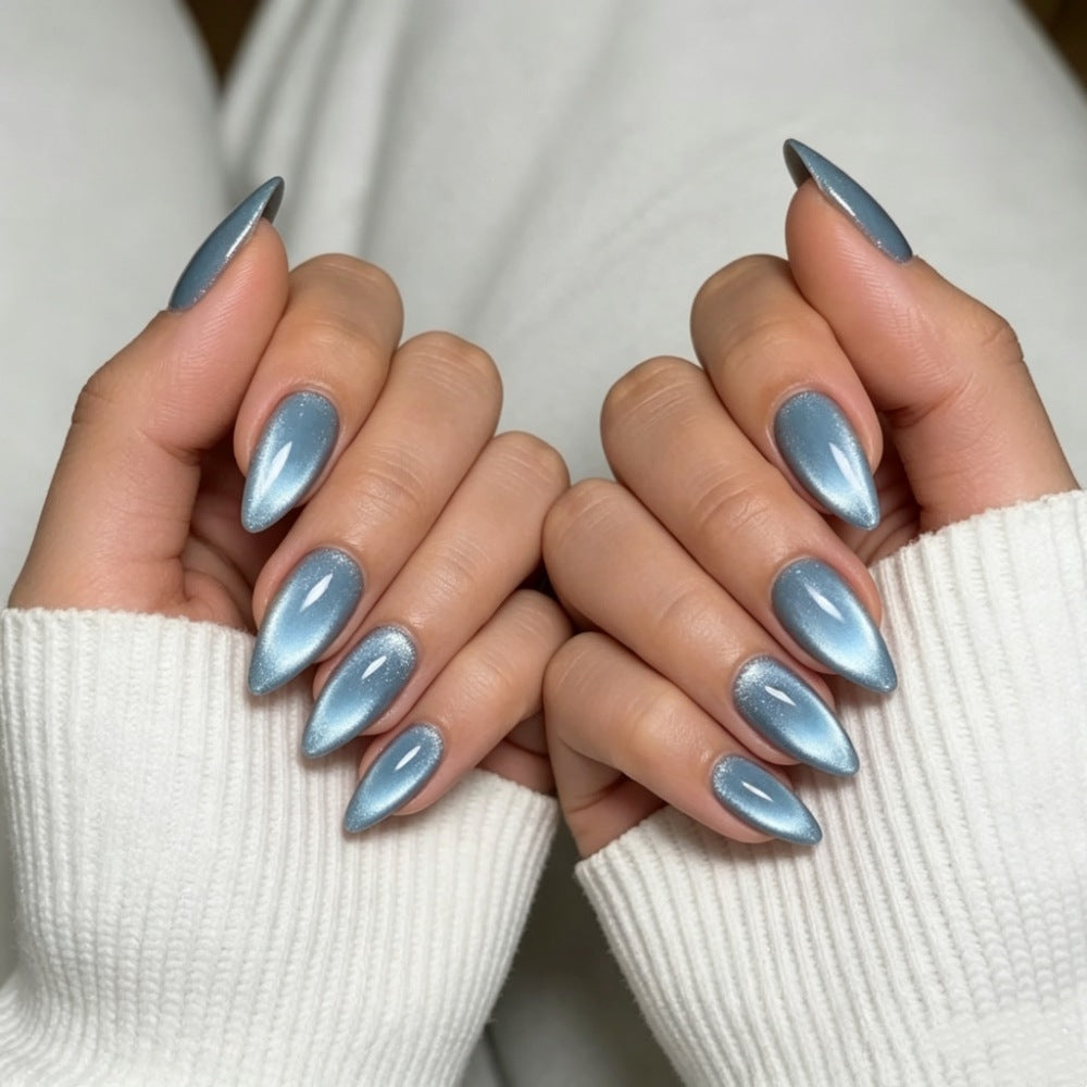Stiletto Press-On Nail Set mit glänzendem Farbverlauf-Finish Karnz