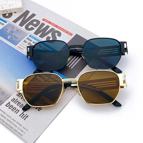 Stilvolle Oversized Sonnenbrille Im Modernen Metalldesign Karnz