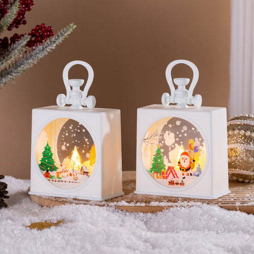 Dekorative Weihnachtslaterne mit LED-Beleuchtung